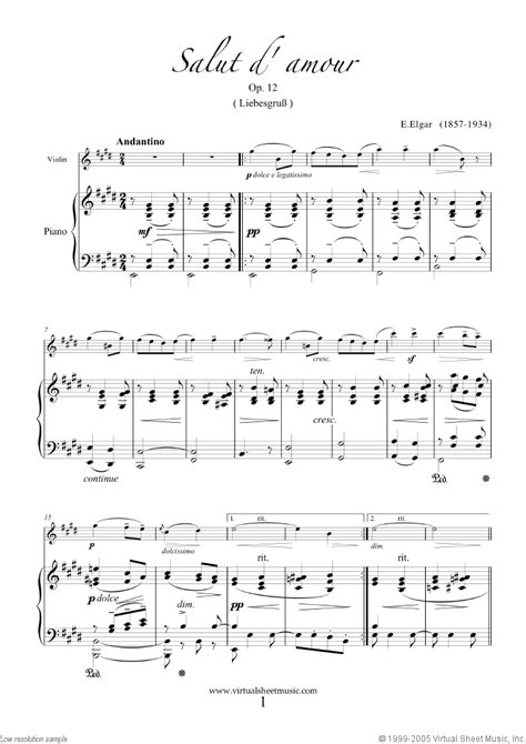  Salut D'amour Op. 12 by Edward Elgar